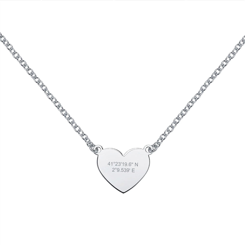 Collar Con Colgante De Corazón - Plata, Con Cristales Pavé, Ideal Como Regalo Para Mamá, Novia O Amiga En Cumpleaños O San Valentín