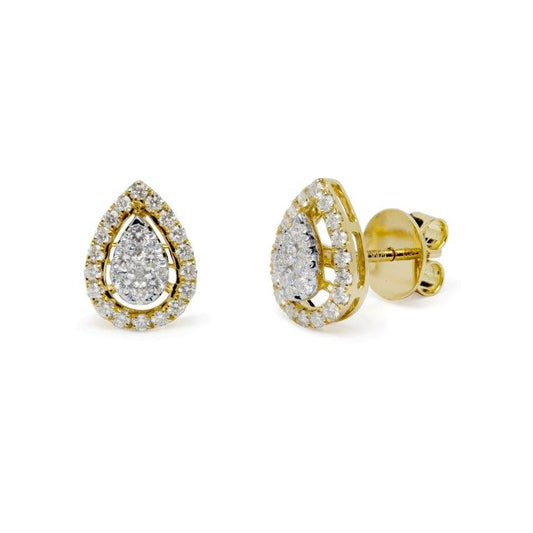 Pendientes Chanel con Diamantes Creados de 0,62 Quilates en Oro Amarillo