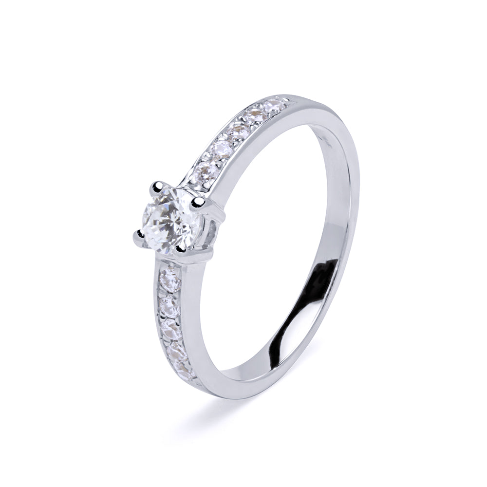 Anillo Americano Jenna con Diamantes de 0,52 Quilates en Oro Blanco