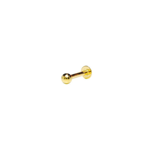 Piercing de Labio Bola (3mm) en Oro Amarillo 9 Kilates