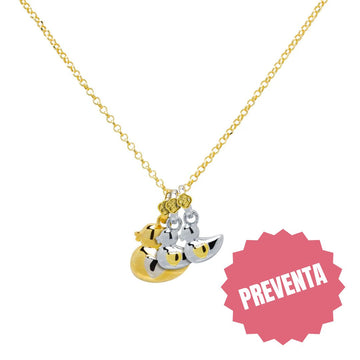 Pack familia: Cadena y Colgante Mamá Pato + 2 patitos