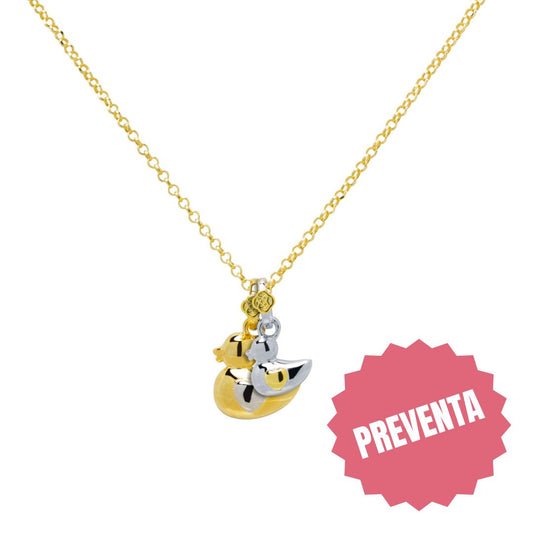 Pack familia: Cadena y Colgante Mamá Pato + patito
