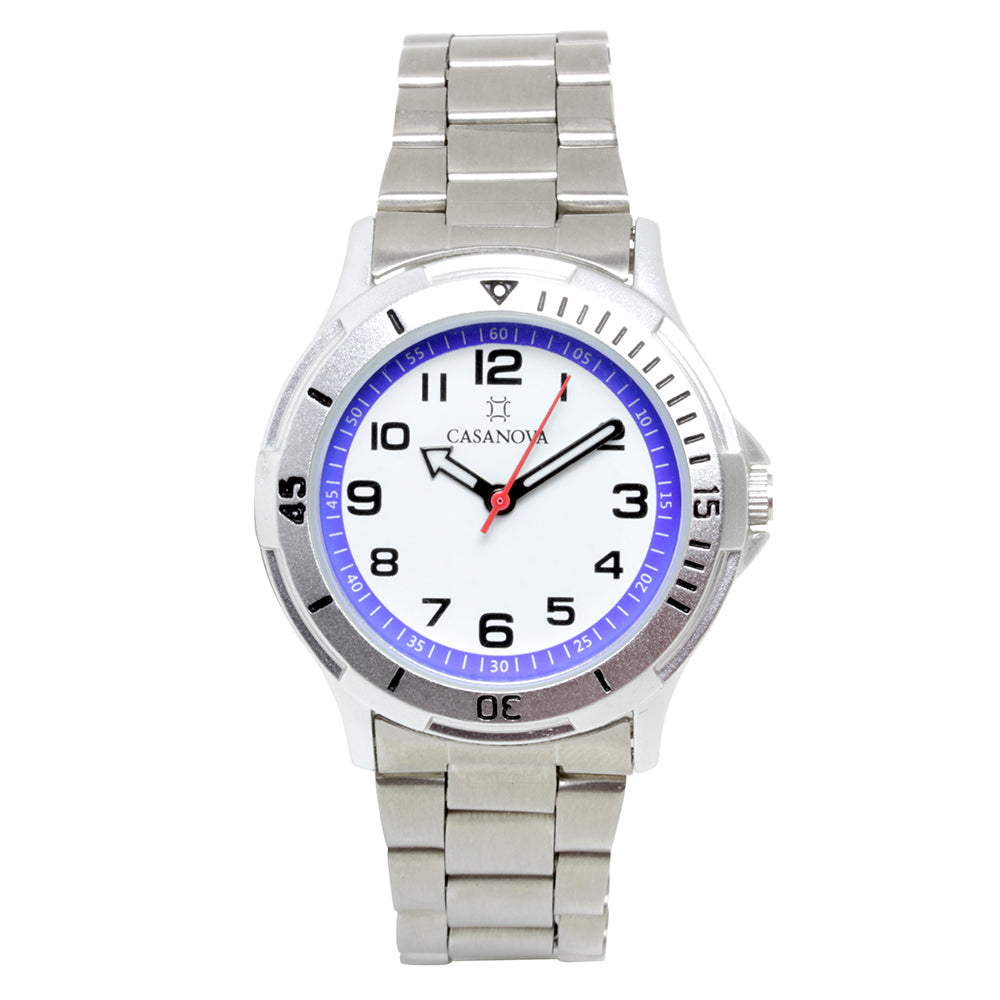 Reloj Casanova Infantil de Aluminio Blanco-Azul