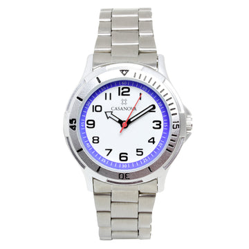 Reloj Casanova Infantil de Aluminio Blanco-Azul