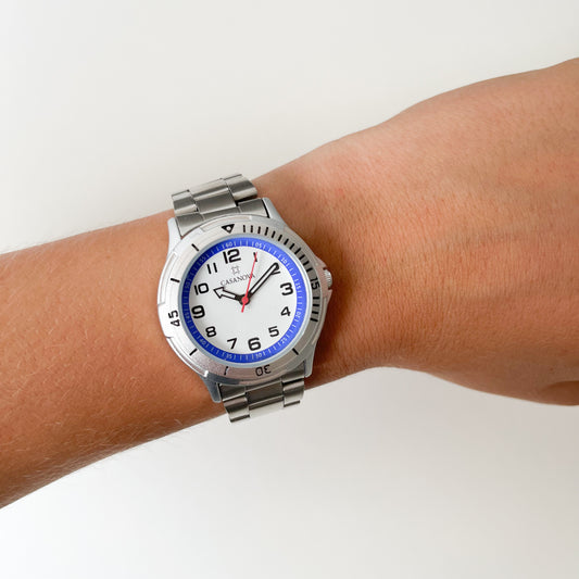 Reloj Casanova Infantil de Aluminio Blanco-Azul