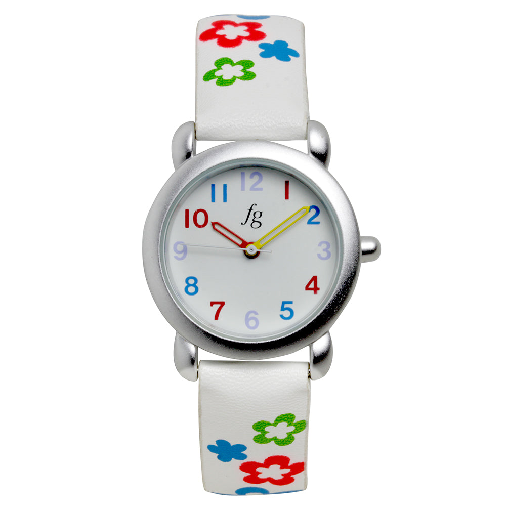 Reloj FG Infantil Casual Flowers Blanco