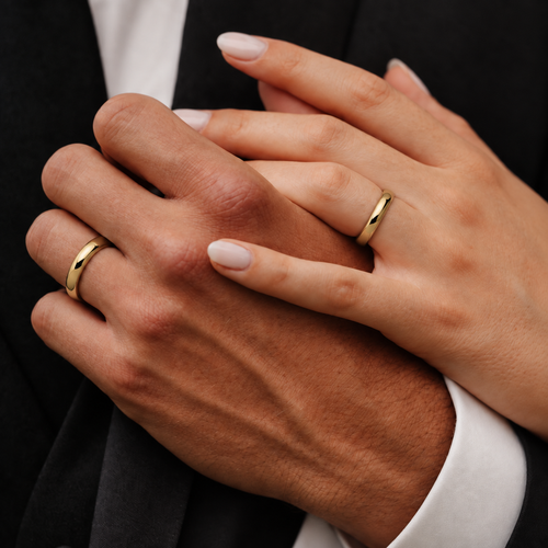 Alianza de Boda Clásica Pulida de 3 mm