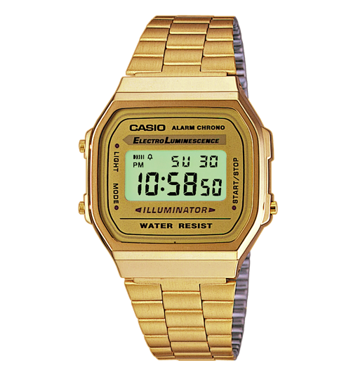 Reloj Casio Unisex Digital Classical Retro Dorado Acero Inoxidable