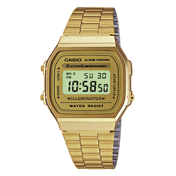 Reloj Casio Unisex Digital Classical Retro Dorado Acero Inoxidable