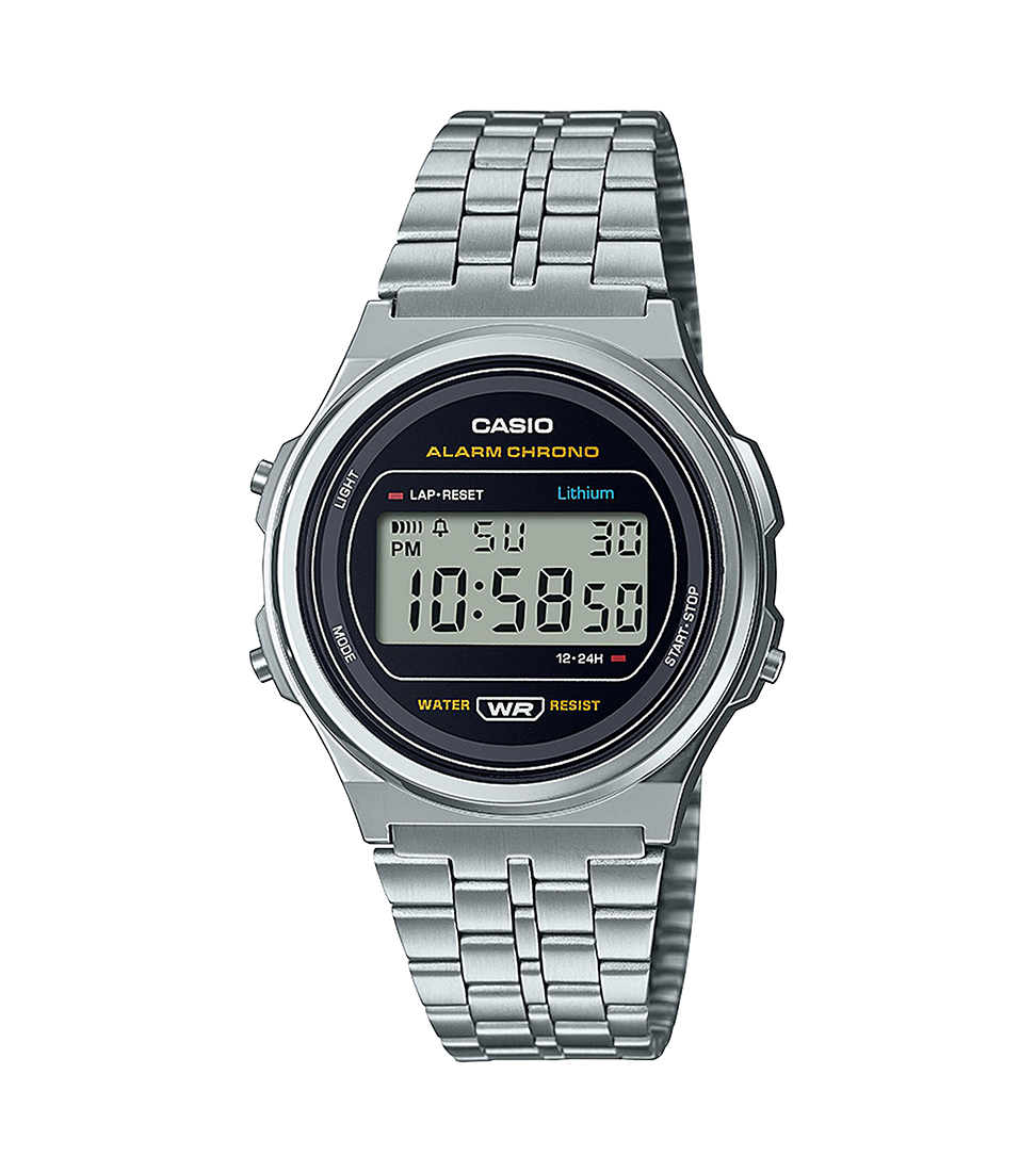 Reloj Casio Unisex Digital Classical Redondo Acero Inoxidable
