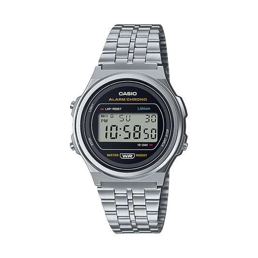 Reloj Casio Unisex Digital Classical Redondo Acero Inoxidable
