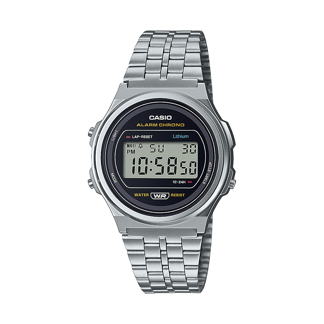 Reloj Casio Unisex Digital Classical Redondo Acero Inoxidable
