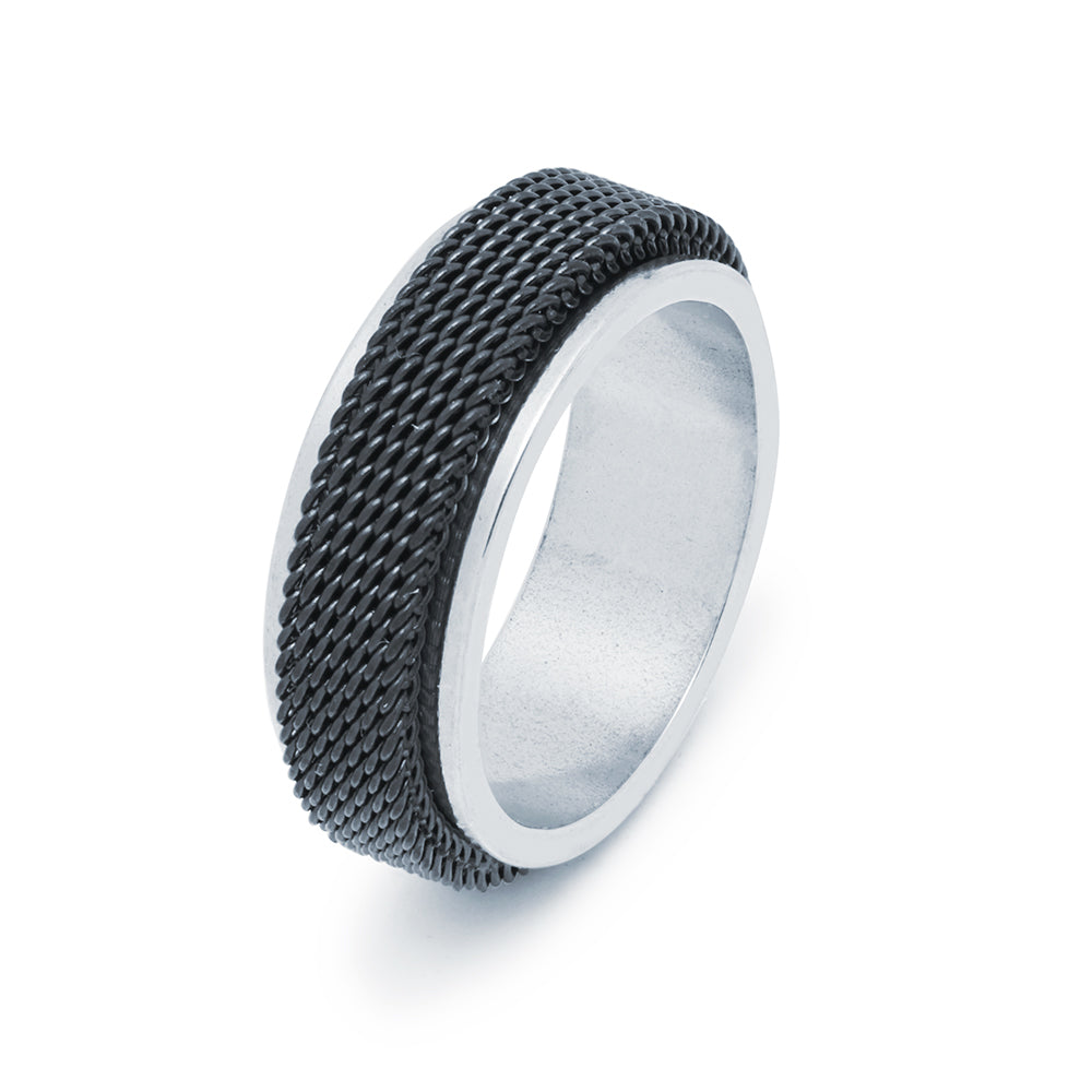 Conjunto Hombre Francesco Anillo, Pulsera y Colgante en Acero