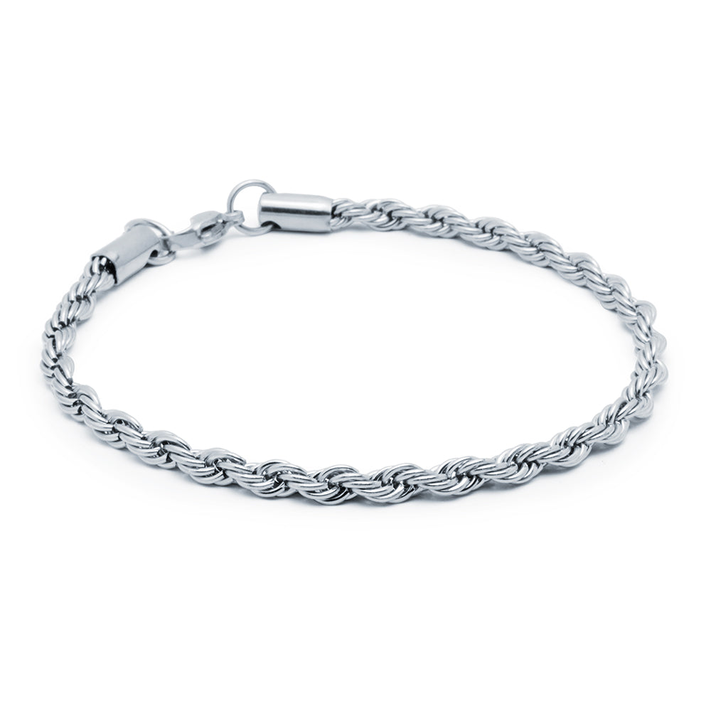 Pulsera Cordón Hombre 4mm Acero