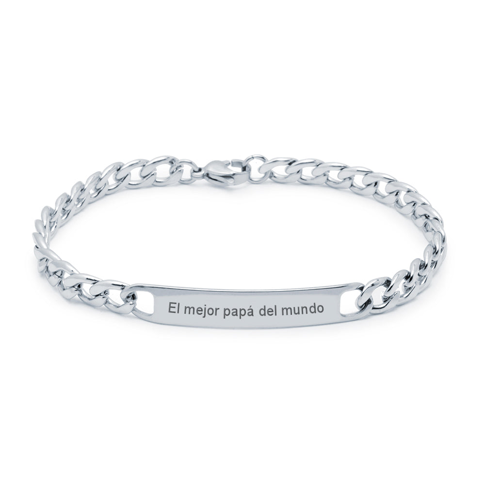 Pulsera Nomeolvides Barbada Hombre 5mm Acero