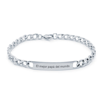 Pulsera Nomeolvides Barbada Hombre 5mm Acero