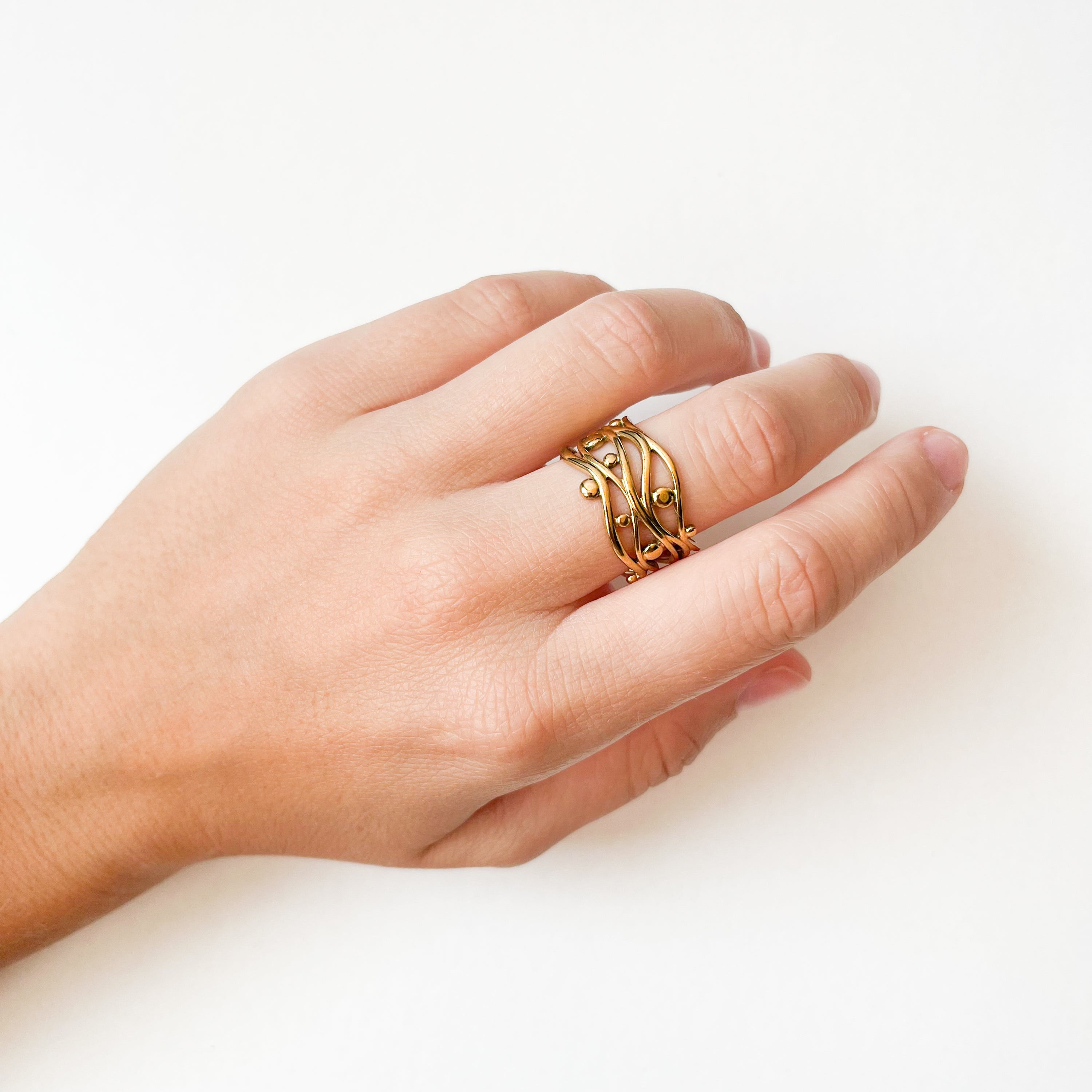 Anillo Silken Ajustable de Acero Inoxidable