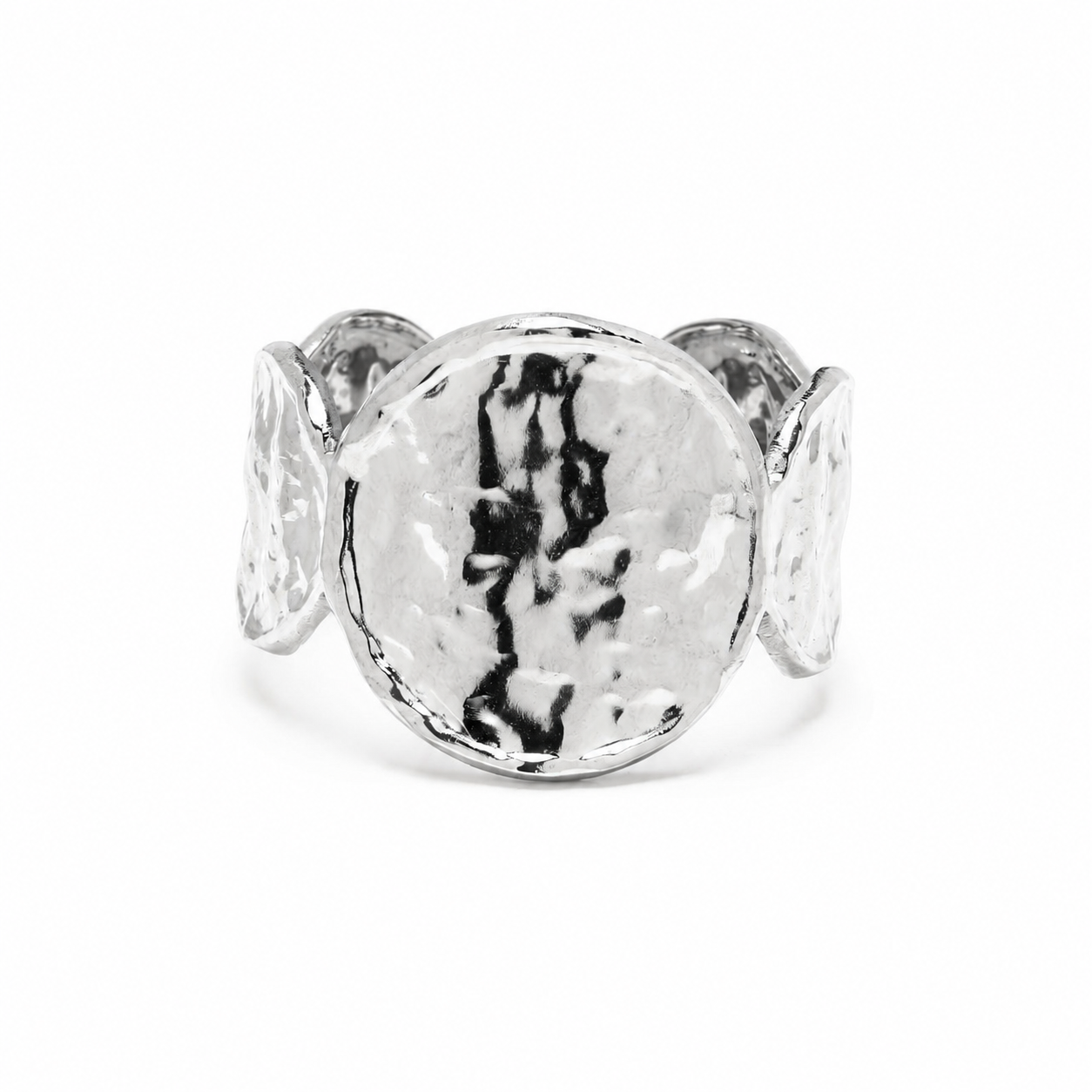 Anillo Orgánico Ajustable de Acero Dorado