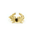 Anillo Cangrejo Ajustable de Acero Dorado