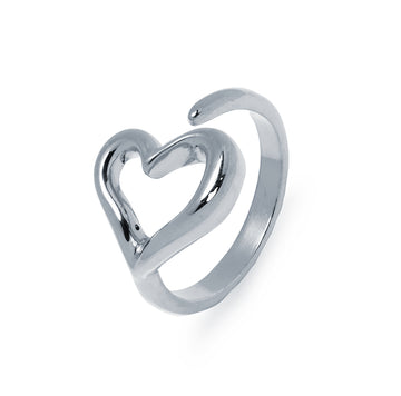 Anillo Connie Corazón Ajustable en Plata