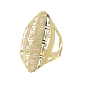 Anillo Lanzadera Greca de Oro de 9 Quilates