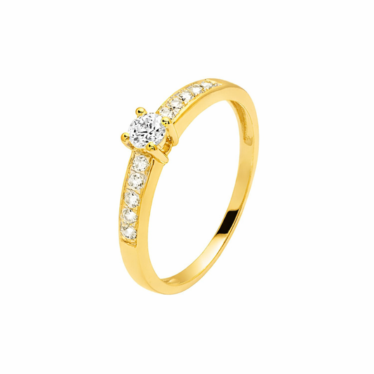 Anillo Americano Madison con Diamantes de 0,30 Quilates en Oro de 18 Kilates