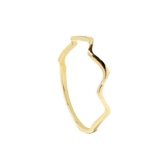 Anillo Manuela con Ondas en oro Amarillo 18 Kilates