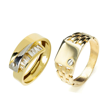 Conjunto Bicolor Kay Anillos para parejas en Oro Bicolor