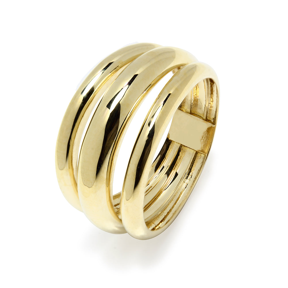 Anillo de Tres Gallones de Oro de 9 Quilates