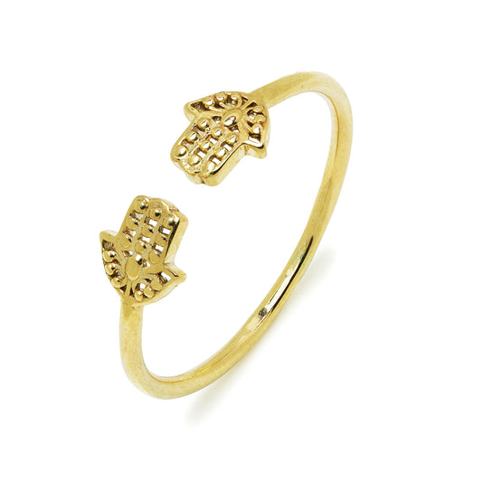 Anillo Mano de Fátima Oro Amarillo 9 Kilates