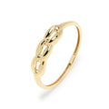 Anillo Eslabón Liso de Oro de 9 Quilates