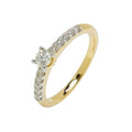 Anillo Americano Rita con Diamantes de Oro de 18 Quilates