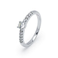 Anillo Americano Rita de Oro Blanco 18K con Diamantes
