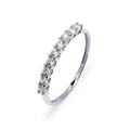 Anillo Media Alianza Tracy de Oro 9K con Circonitas