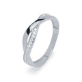 Anillo de Bandas de Oro de 9 Quilates con Circonitas