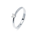 Anillo Solitario de Platino 950 con Diamante