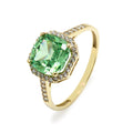 Anillo Solitario de Oro de 9 Quilates con Circonita Paraíba