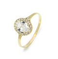 Anillo Solitario Xena de Oro 9K con Circonita Oval