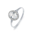 Anillo Solitario Xena de Oro Blanco 9K con Circonita