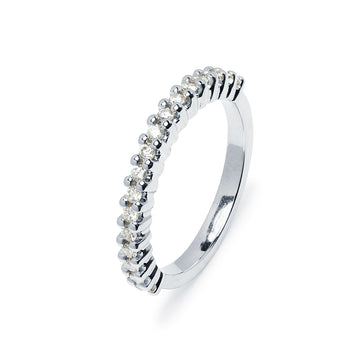 Media Alianza Grapas de Diamantes 0.26 Quilates en Platino