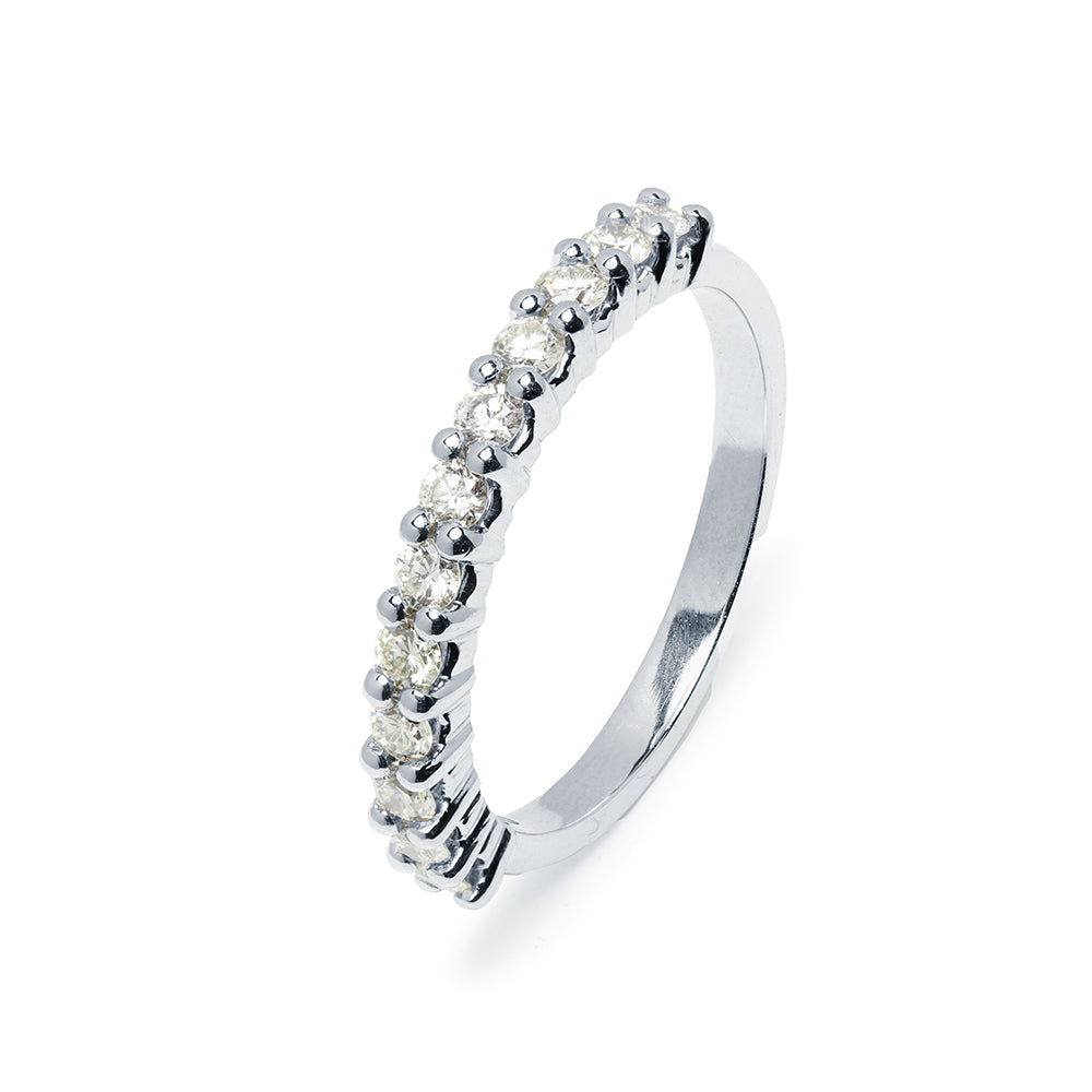 Media Alianza Grapas de Diamantes 0.48 Quilates en Platino