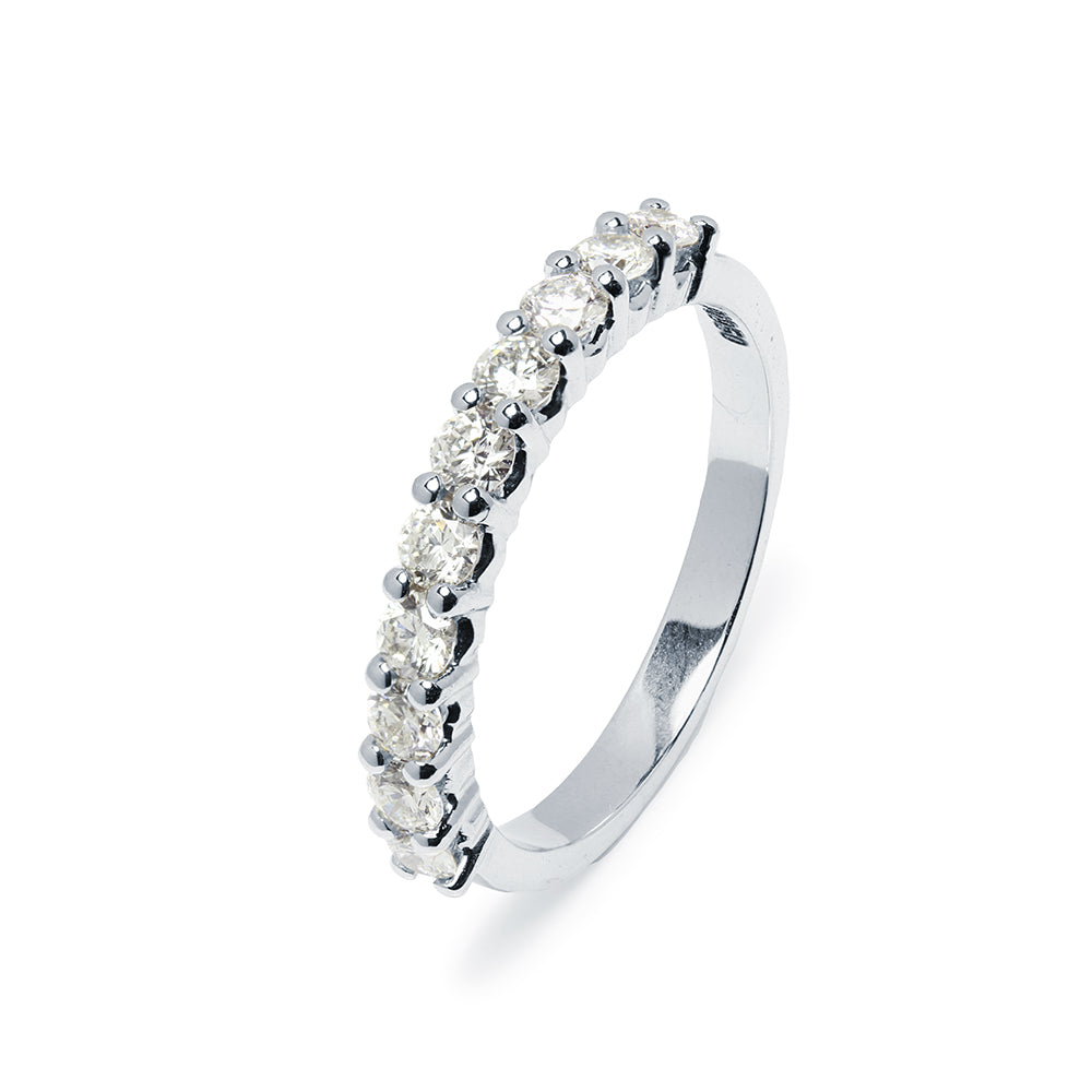 Media Alianza Grapas de Diamantes 0.72 Quilates en Platino