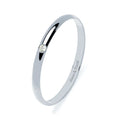 Alianza de Boda de Oro Blanco de 18 Quilates con Diamante