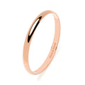 Alianza de Boda de Oro Rosa de 18 Quilates de 2 mm