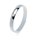 Alianza de Boda de Oro Blanco de 18 Quilates con Diamante
