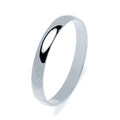 Alianza de Boda de Oro Blanco de 18 Quilates 3mm