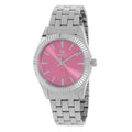 Reloj de Mujer Marea de Acero con Esfera Rosa