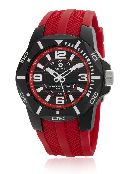 Reloj Marea Hombre Silicona Rojo