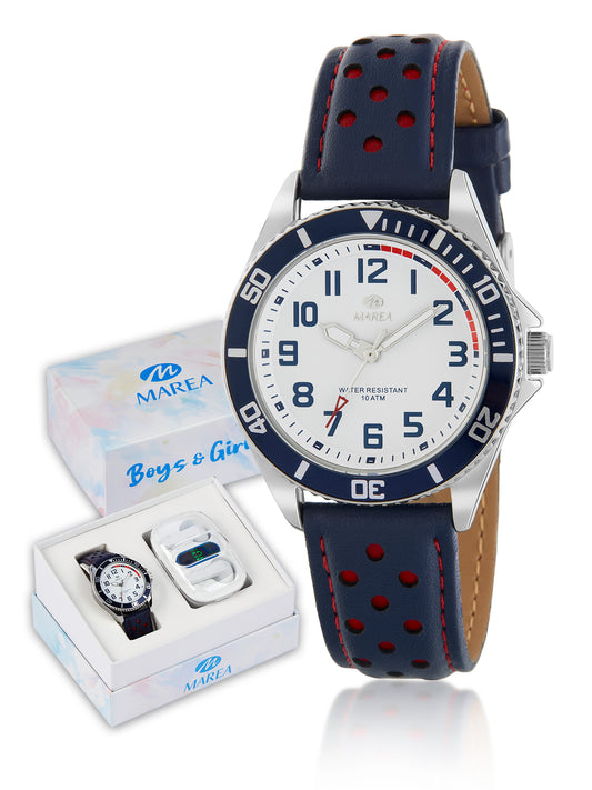 Reloj Marea Niño Correa de Piel en Color Azul Oscuro