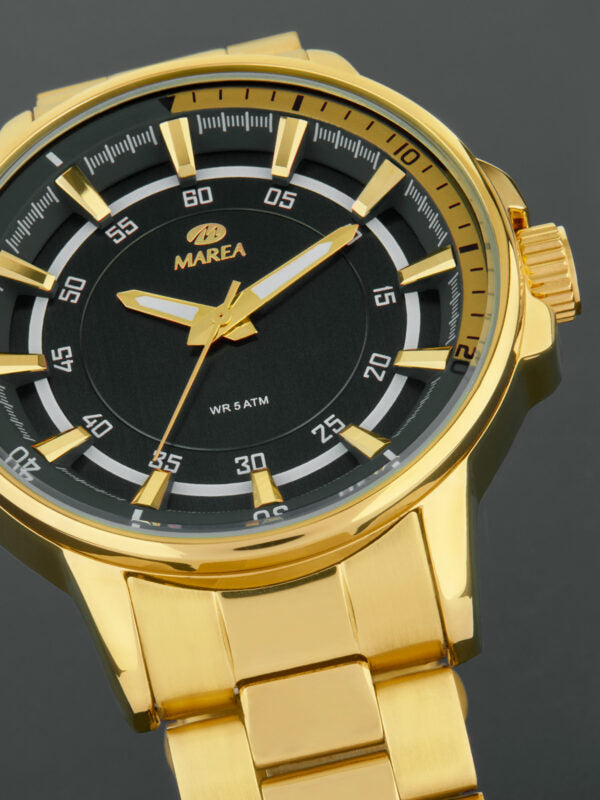 Reloj de Hombre Marea con Brazalete de Acero Dorado